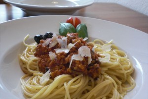 vegetarisch kochen Sauce Bolognese